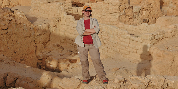 Erin Darby, UT archaeologist, in the Jordan desert, where she takes students for digs. (Submitted photo)